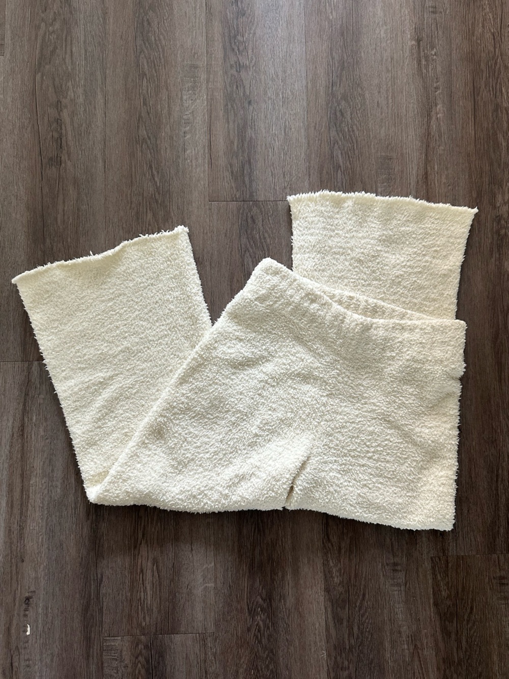 Skims Cozy Knit White Pants - Color Bone View 2